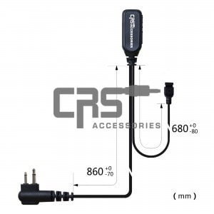 GME D-Hook Earpiece | Two-Pin, 2 Wire  (GME Connector)