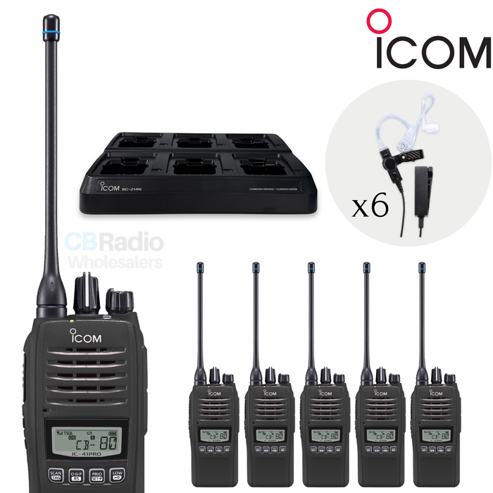 Icom IC-41 Pro - Ultimate Security & Retail 6 Pack