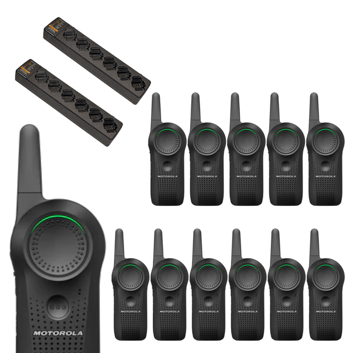 Motorola CURVE Enhanced Digital Radio Device 12 Pack + 2x MOTOROLA 6 BAY CHARGER