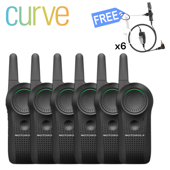 Motorola CURVE Enhanced Digital Radio Device 6 Pack + 6 BAY CHARGER