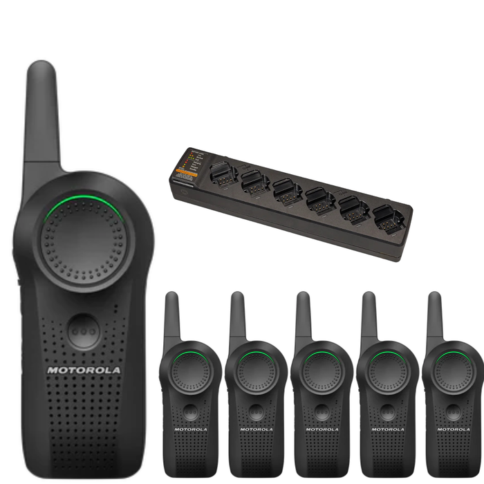 Motorola CURVE Enhanced Digital Radio Device 6 Pack + 6 BAY CHARGER