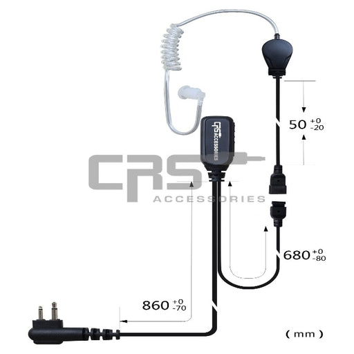 Kenwood PKT23 Acoustic Tube 2 Wire Earpiece