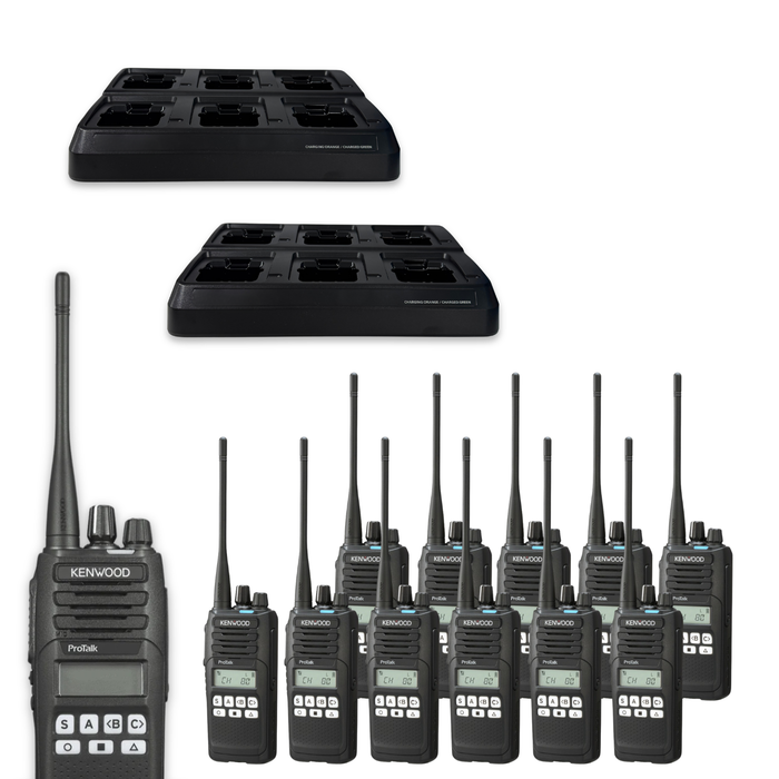 Kenwood TK-3710, 12 Pack | 2 x 6 Bay Chargers