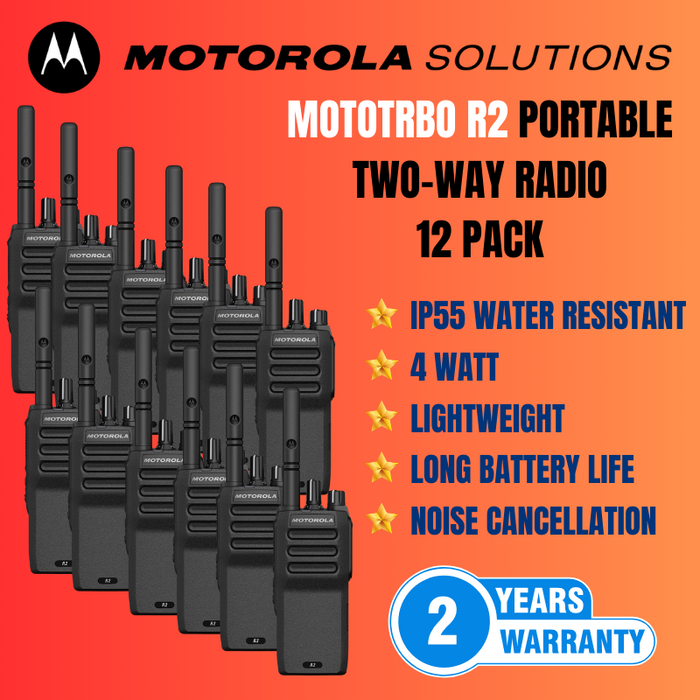 Motorola MOTOTRBO R2 UHF2 4 Watt Radio 12 Pack