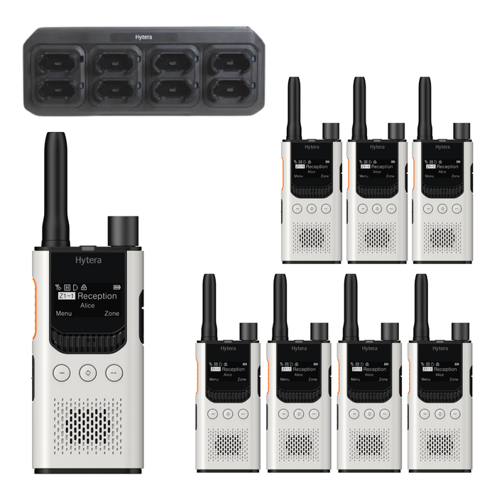 Hytera S1 Pro Enhanced Digital Radio Device 8 Pack | 1 x Hytera 8 Bay Charger