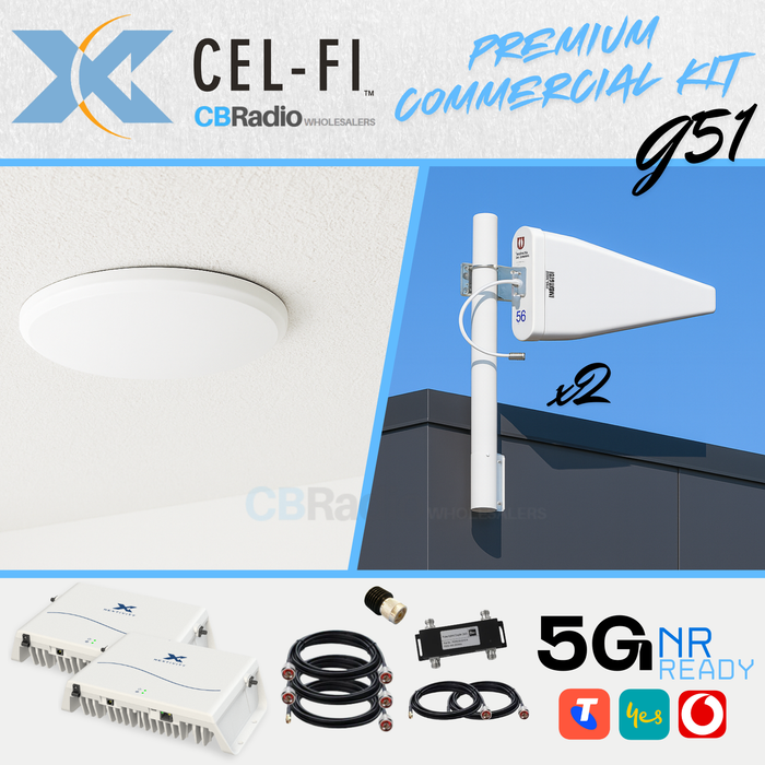Cel-Fi GO G51 Cellular Coverage Repeater | Commercial & Enterprise, PREMIUM Kit
