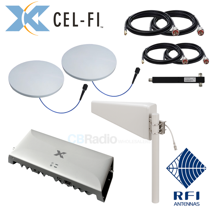 Cel-Fi GO G41 Smart Signal Repeater | Home & Office PREMIUM Kit