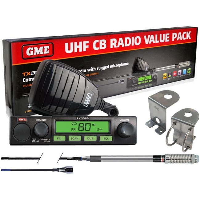 GME TX3500SVP 5 Watt Compact UHF CB Radio - Value Pack