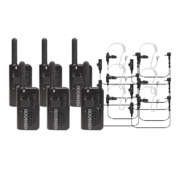 Kenwood PKT23 6 Pack with Acoustic Tube Earpieces